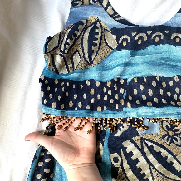 Vintage 90’s Summer Midi Dress with Slit - Picture 5 of 8